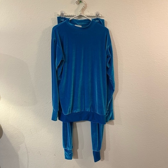 Laina Rauma SET blue velour loungesuit tracksuit - Picture 9 of 14